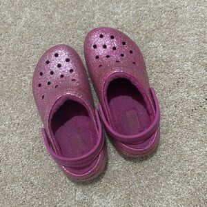 Sparkle Crocs lined